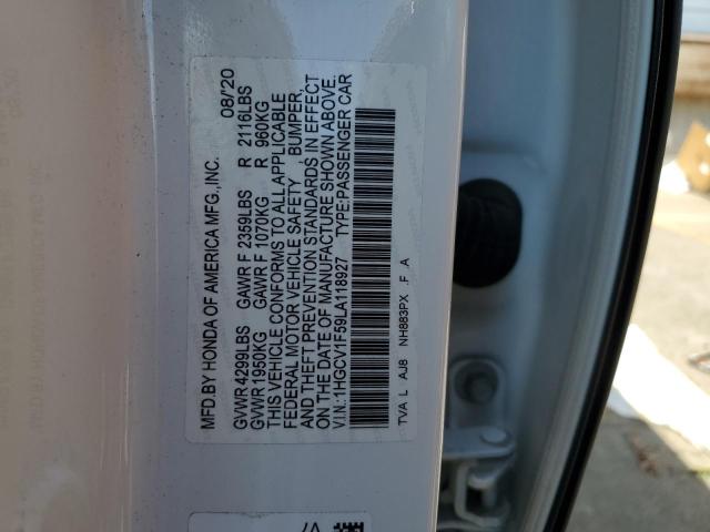 Photo 11 VIN: 1HGCV1F59LA118927 - HONDA ACCORD EXL 