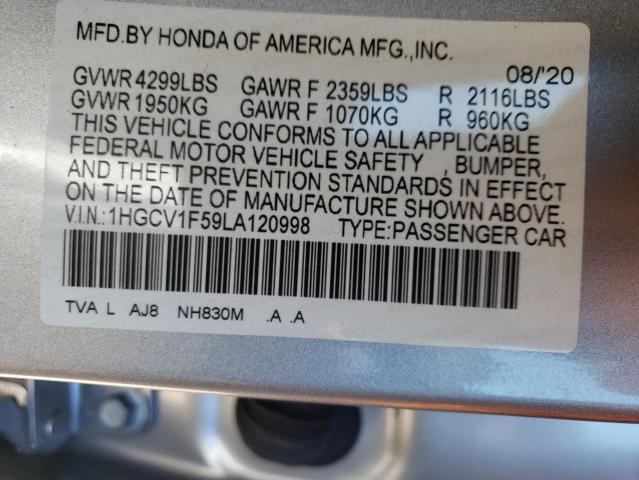 Photo 9 VIN: 1HGCV1F59LA120998 - HONDA ACCORD EXL 