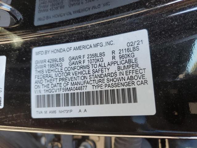 Photo 12 VIN: 1HGCV1F59MA044877 - HONDA ACCORD EXL 