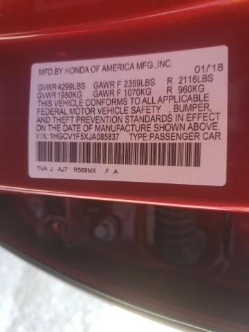 Photo 9 VIN: 1HGCV1F5XJA085837 - HONDA ACCORD EXL 