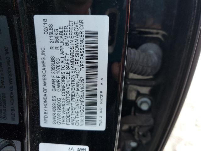 Photo 9 VIN: 1HGCV1F5XJA108257 - HONDA ACCORD EXL 