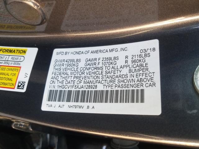 Photo 9 VIN: 1HGCV1F5XJA128928 - HONDA ACCORD EXL 