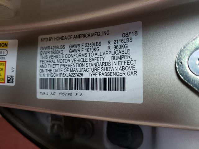 Photo 9 VIN: 1HGCV1F5XJA227426 - HONDA ACCORD EXL 