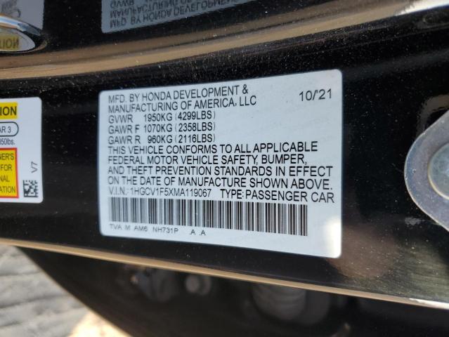 Photo 11 VIN: 1HGCV1F5XMA119067 - HONDA ACCORD 