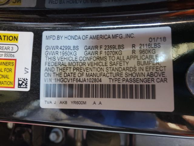 Photo 9 VIN: 1HGCV1F64JA102804 - HONDA ACCORD 