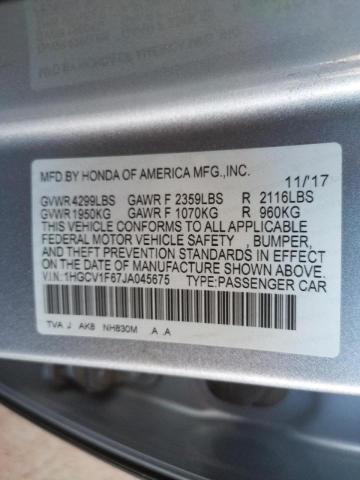 Photo 9 VIN: 1HGCV1F67JA045675 - HONDA ACCORD EXL 