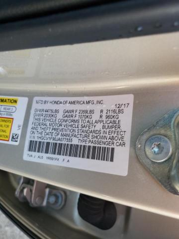 Photo 12 VIN: 1HGCV1F90JA077555 - HONDA ACCORD TOU 