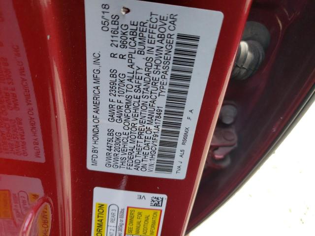 Photo 11 VIN: 1HGCV1F91JA178491 - HONDA ACCORD TOU 