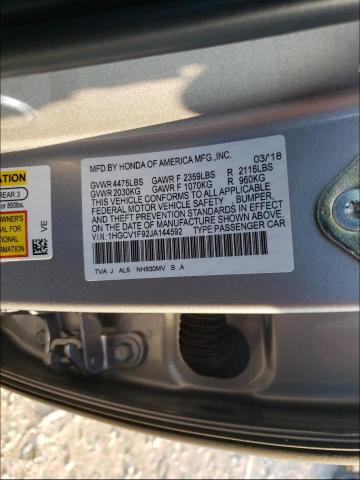 Photo 9 VIN: 1HGCV1F92JA144592 - HONDA ACCORD TOU 