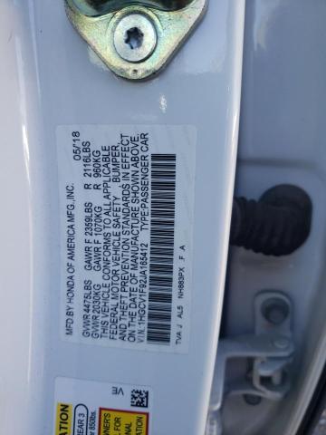 Photo 11 VIN: 1HGCV1F92JA165412 - HONDA ACCORD 