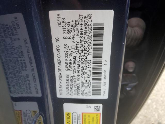 Photo 11 VIN: 1HGCV1F93JA172224 - HONDA ACCORD TOU 