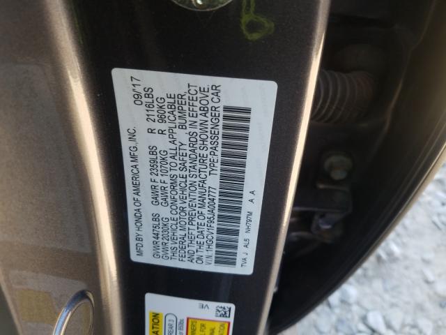 Photo 9 VIN: 1HGCV1F95JA004777 - HONDA ACCORD TOU 