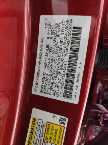 Photo 11 VIN: 1HGCV1F95JA030912 - HONDA ACCORD TOU 