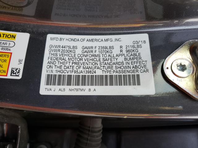 Photo 9 VIN: 1HGCV1F95JA139824 - HONDA ACCORD TOU 