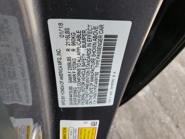 Photo 11 VIN: 1HGCV1F97JA091792 - HONDA ACCORD TOU 