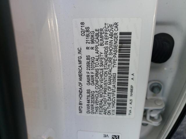 Photo 12 VIN: 1HGCV1F97JA105903 - HONDA ACCORD 