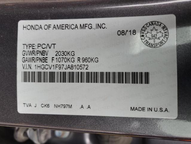 Photo 11 VIN: 1HGCV1F97JA810572 - HONDA ACCORD TOU 