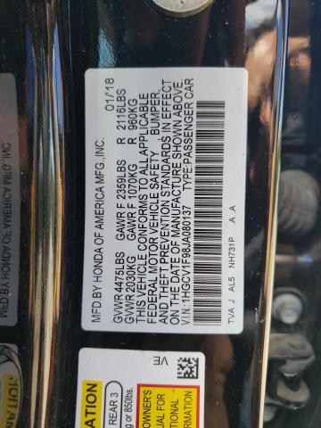 Photo 11 VIN: 1HGCV1F98JA080137 - HONDA ACCORD TOU 