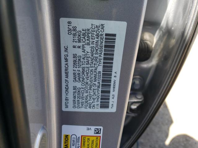 Photo 11 VIN: 1HGCV1F98JA133239 - HONDA ACCORD 