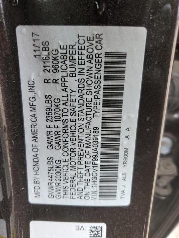 Photo 11 VIN: 1HGCV1F99JA039189 - HONDA ACCORD TOU 