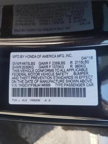 Photo 9 VIN: 1HGCV1F99JA146999 - HONDA ACCORD TOU 