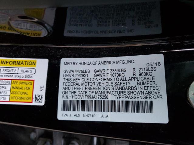 Photo 11 VIN: 1HGCV1F99JA175256 - HONDA ACCORD 