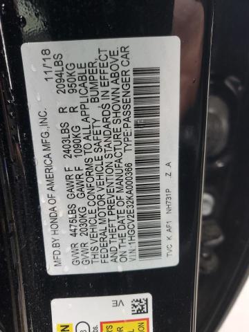 Photo 11 VIN: 1HGCV2E32KA000366 - HONDA ACCORD SPO 