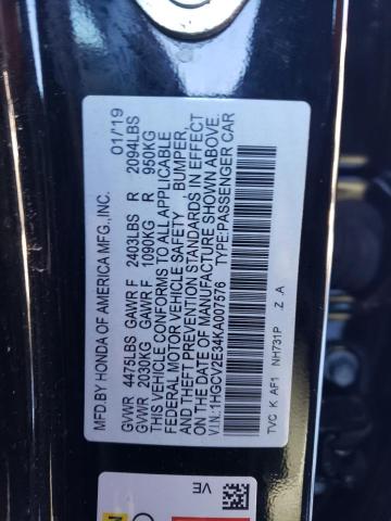 Photo 11 VIN: 1HGCV2E34KA007576 - HONDA ACCORD 