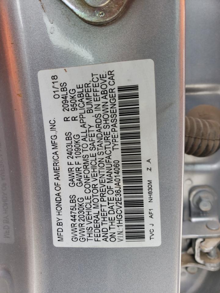 Photo 12 VIN: 1HGCV2E36JA014060 - HONDA ACCORD 