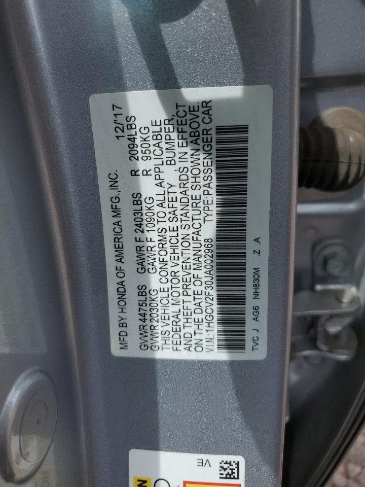 Photo 11 VIN: 1HGCV2F30JA002968 - HONDA ACCORD 