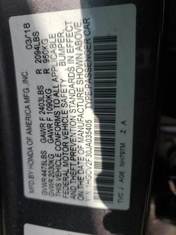 Photo 12 VIN: 1HGCV2F30JA035405 - HONDA ACCORD SPO 