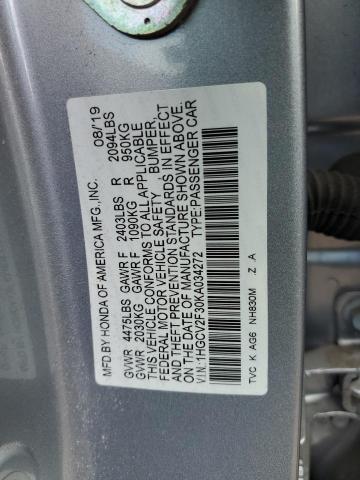 Photo 11 VIN: 1HGCV2F30KA034272 - HONDA ACCORD 