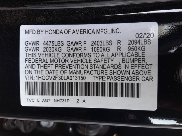 Photo 9 VIN: 1HGCV2F30LA013150 - HONDA ACCORD SPO 