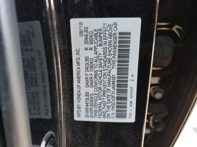 Photo 11 VIN: 1HGCV2F31JA046381 - HONDA ACCORD SPO 