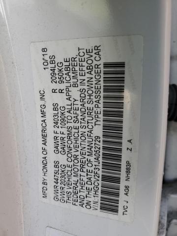 Photo 11 VIN: 1HGCV2F31JA052729 - HONDA ACCORD 