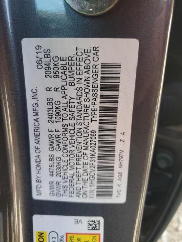 Photo 11 VIN: 1HGCV2F31KA027069 - HONDA ACCORD SPO 