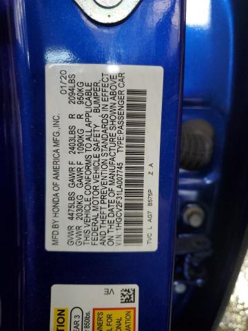 Photo 11 VIN: 1HGCV2F31LA007745 - HONDA ACCORD SPO 