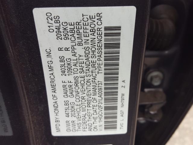 Photo 9 VIN: 1HGCV2F31LA009737 - HONDA ACCORD 