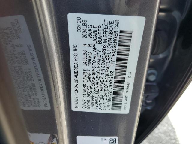 Photo 12 VIN: 1HGCV2F31LA012122 - HONDA ACCORD 