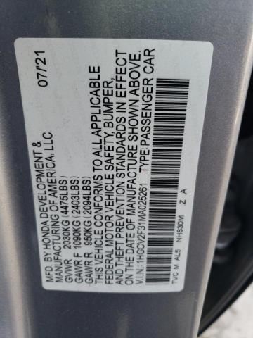 Photo 11 VIN: 1HGCV2F31MA025261 - HONDA ACCORD 