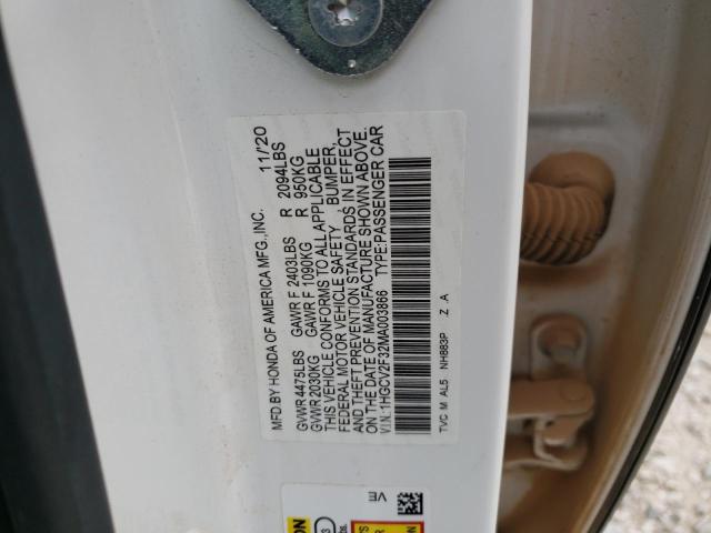 Photo 11 VIN: 1HGCV2F32MA003866 - HONDA ACCORD 