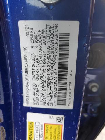 Photo 11 VIN: 1HGCV2F32MA014916 - HONDA ACCORD SPO 