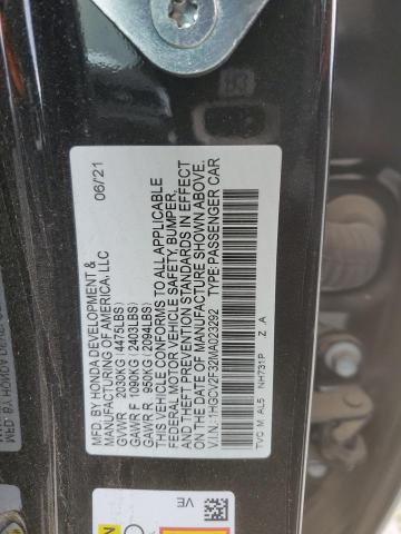 Photo 12 VIN: 1HGCV2F32MA023292 - HONDA ACCORD 