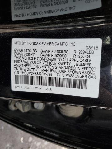 Photo 11 VIN: 1HGCV2F33JA035785 - HONDA ACCORD SPO 