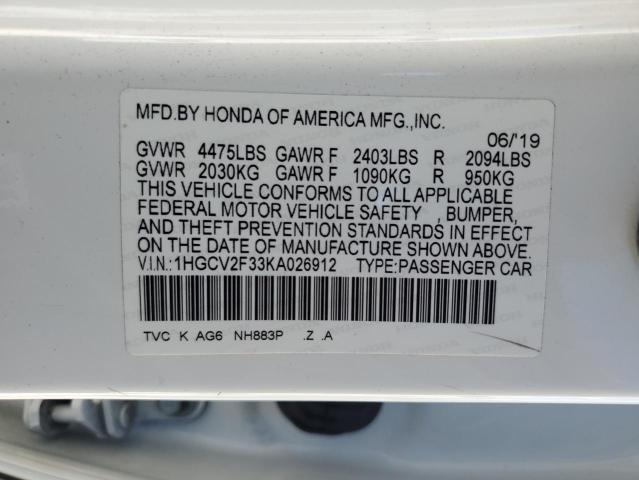 Photo 11 VIN: 1HGCV2F33KA026912 - HONDA ACCORD SPO 