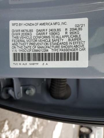 Photo 11 VIN: 1HGCV2F33MA012284 - HONDA ACCORD 