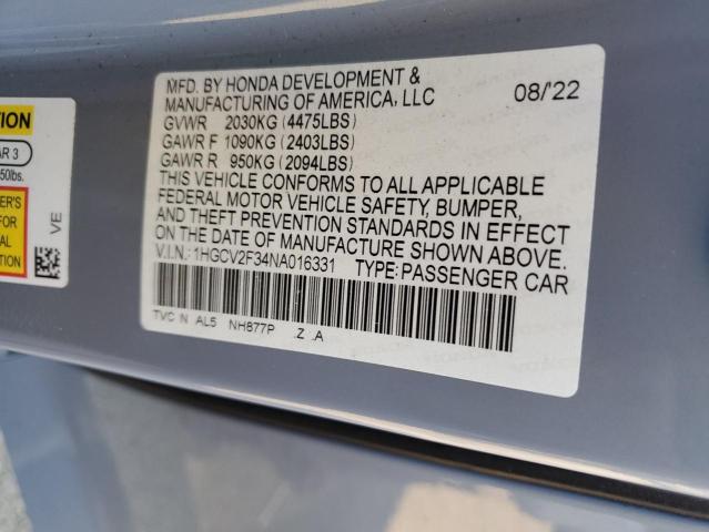 Photo 11 VIN: 1HGCV2F34NA016331 - HONDA ACCORD SPO 