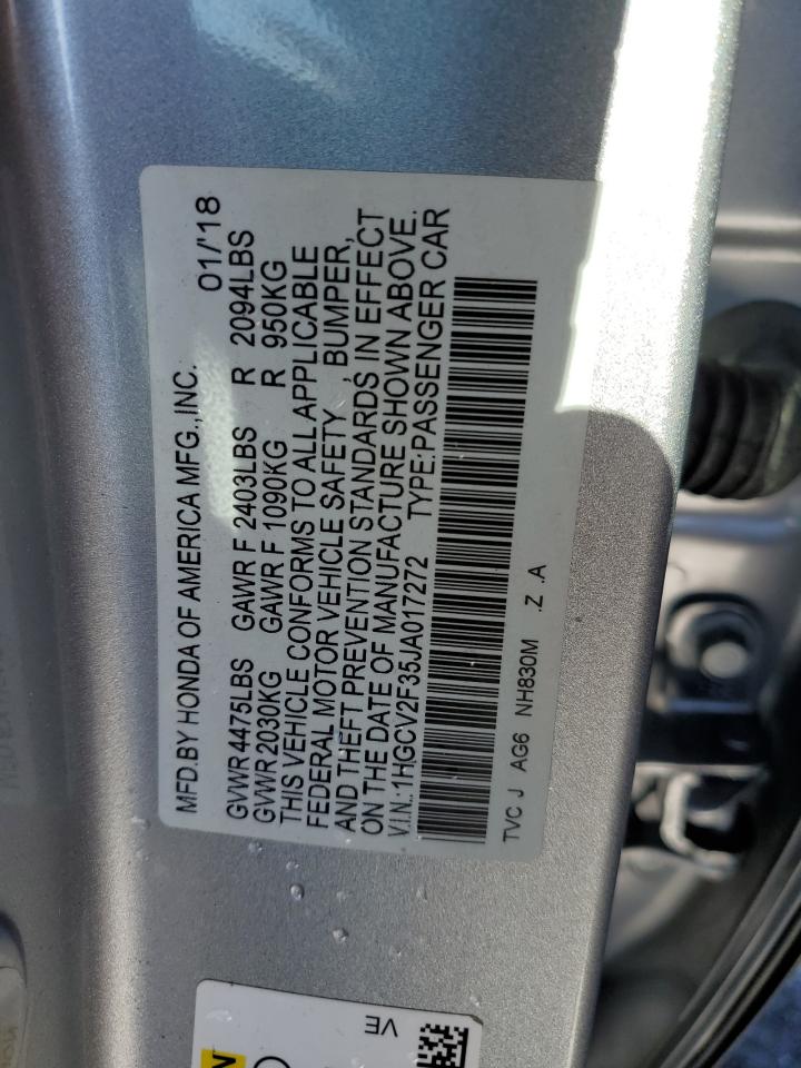 Photo 11 VIN: 1HGCV2F35JA017272 - HONDA ACCORD 