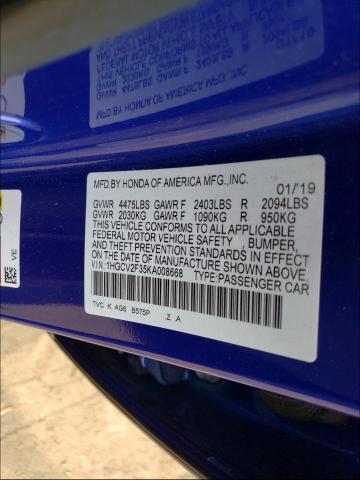 Photo 9 VIN: 1HGCV2F35KA008668 - HONDA ACCORD SPO 