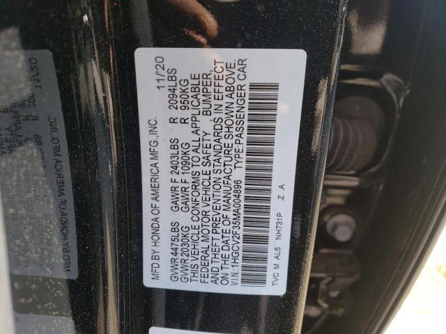 Photo 9 VIN: 1HGCV2F35MA004896 - HONDA ACCORD SPO 